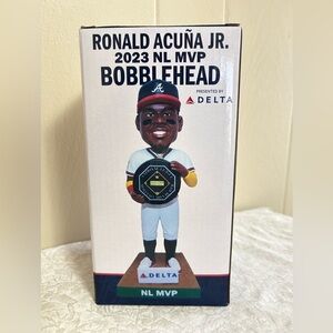 NWT RONALD ACUÑA JR. 2023 NL MVP BOBBLEHEAD Atlanta Braves Collectible
